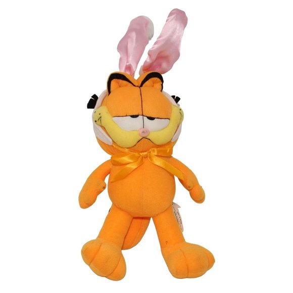 VTG Garfield Easter Bunny Ears Plush Cat Stuffed Toy Russell Stover Chocolate - Picture 1 of 4